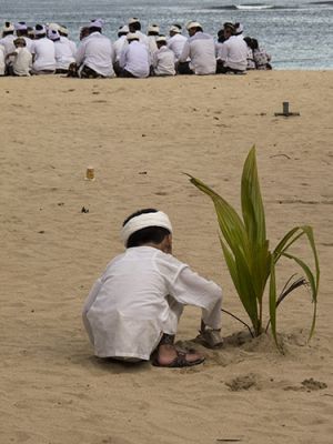 Boy Playing in the Sand at Melati Ceremony  